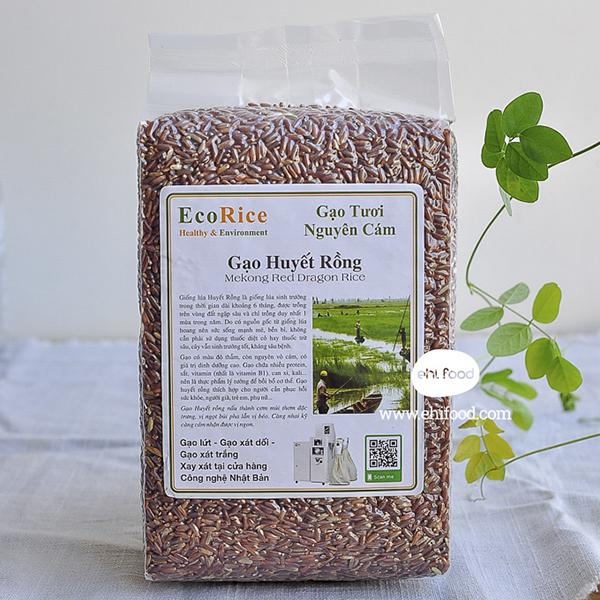 Gạo lứt đỏ huyết rồng hữu cơ 1kg