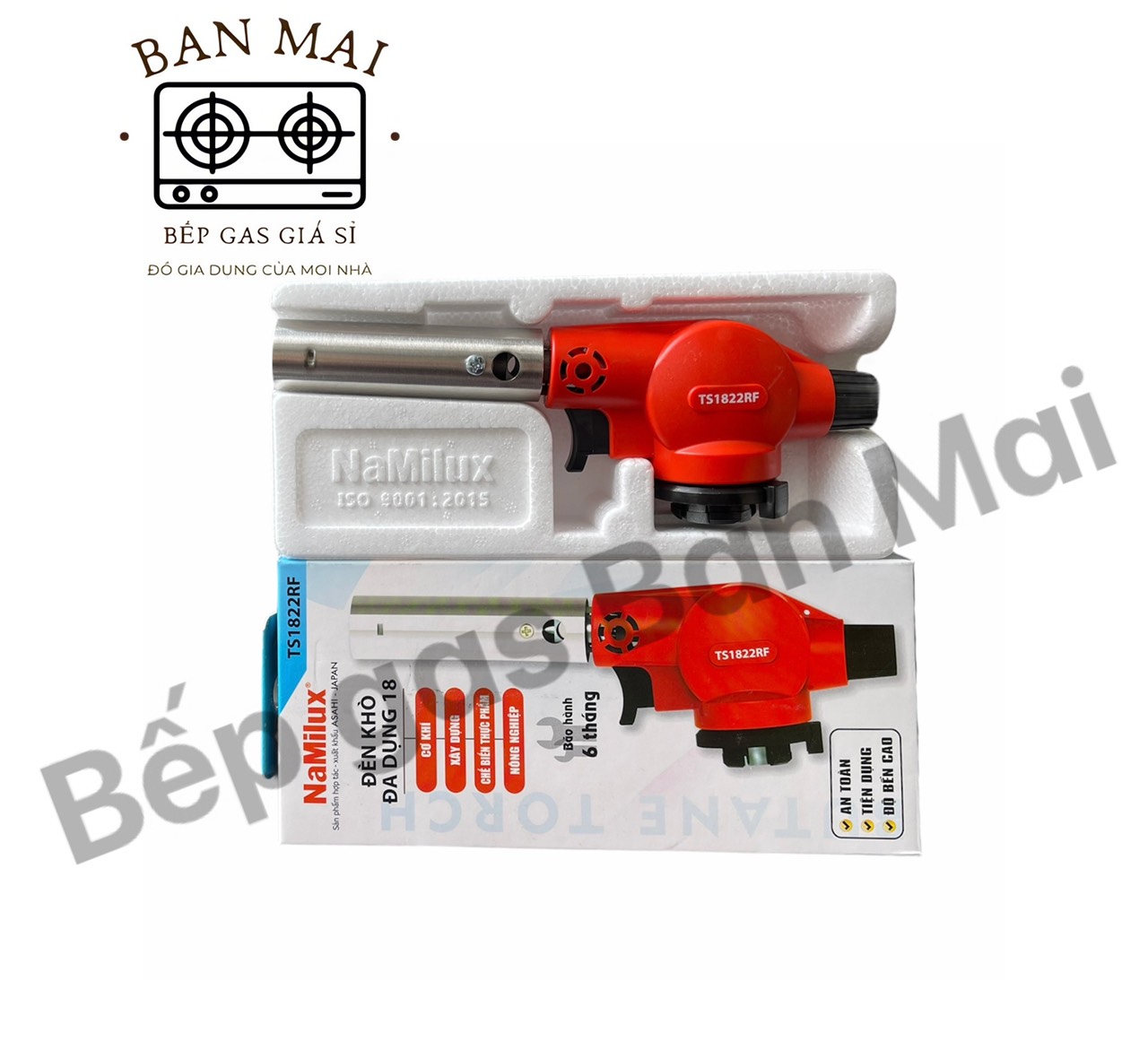 Đèn khò gas mini namilux ts1822rf - sử dụng lon gas mini