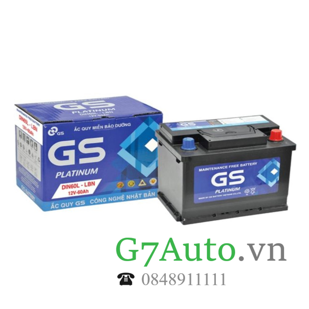 Ắc quy GS DIN60 Khô 12V 60AH