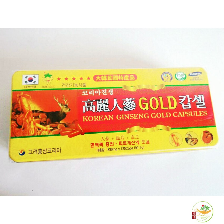 Viên Đạm Hồng Sâm Nhung Hươu Linh Chi Hàn Quốc Hộp 120 viên