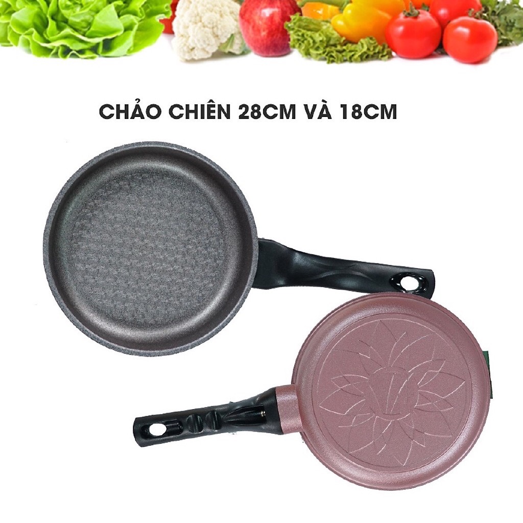 Ecoramic- Chảo vân đá 18cm