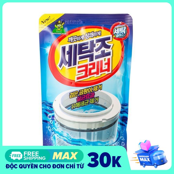 Bột tẩy lồng giặt Hàn Quốc 450gr phù hợp mọi loại máy, bột tẩy rửa lồng máy giặt, bột vệ sinh diệt khuẩn lồng máy giặt