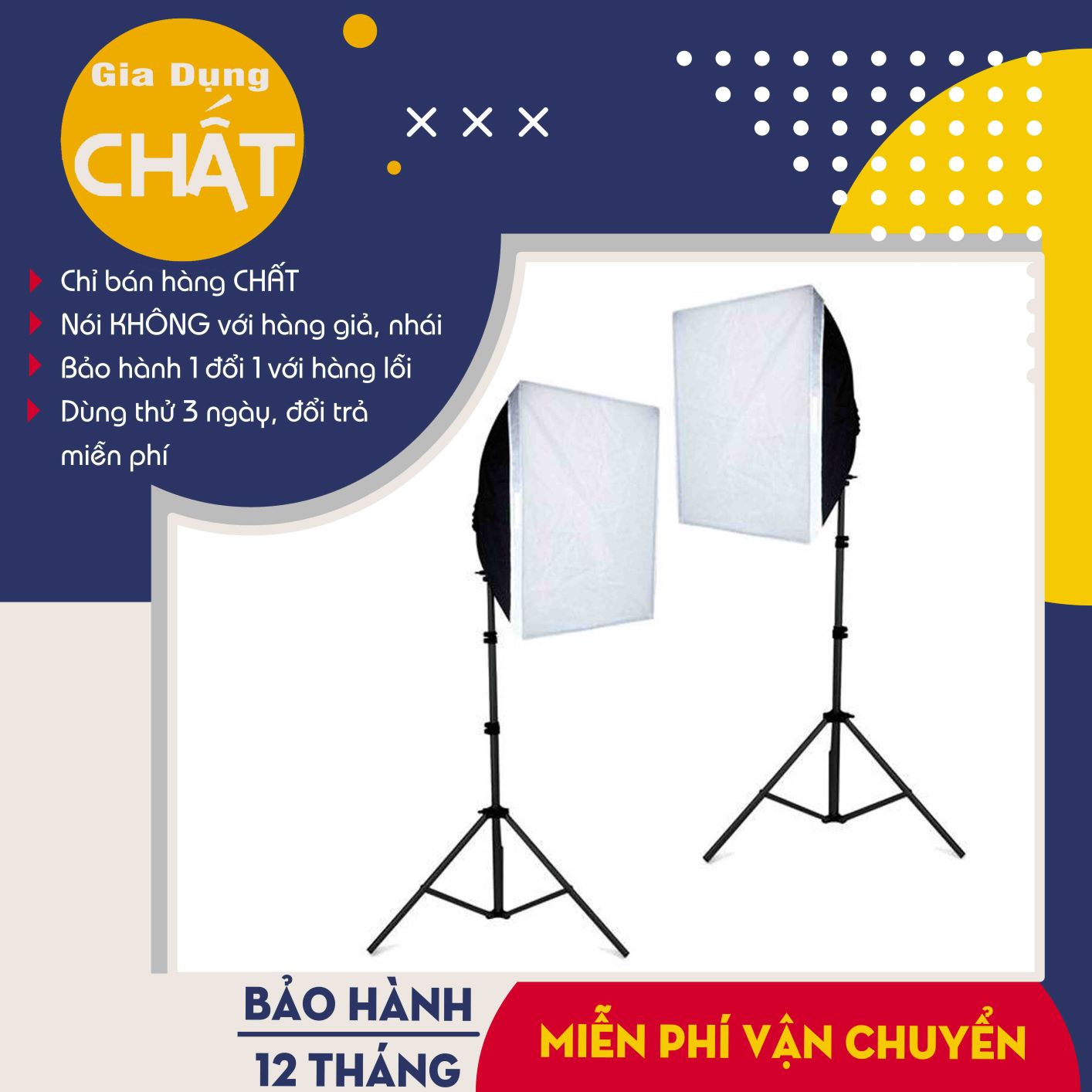 Bộ Đèn Studio Chụp Ảnh Sản Phẩm Chân Đèn 2m Kèm Softbox 50x70 Hỗ Trợ Sáng, Có Thể Mua Kèm Bóng 150W