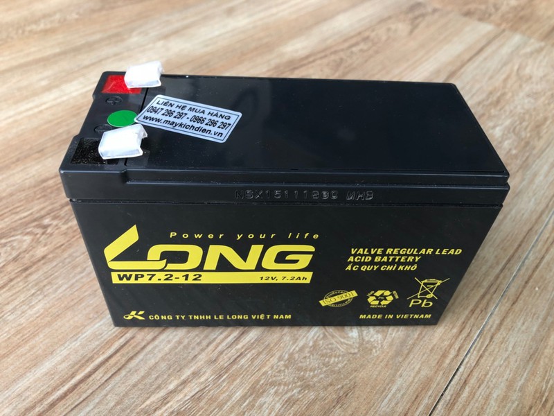 Bình ắc quy long 12v - 7.2a