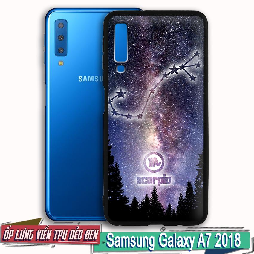 [HCM]Ốp lưng cứng viền dẻo đen cho điện thoại Samsung Galaxy A7 2018 in 12 chòm sao Cung Hoàng Đạo Zodiac đẹp giá rẻ chất lượng - 02017