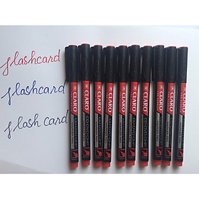 10 cây viết lông Claro màu đủ màu xanh dương, đỏ, đen.