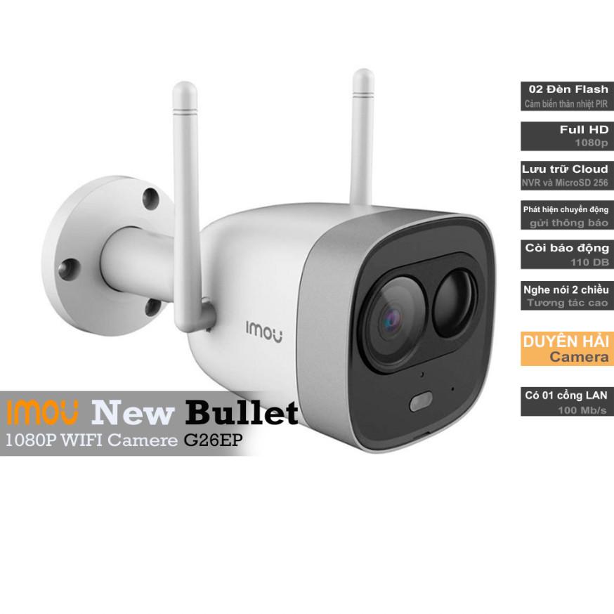 Camera ip wifi ngoài trời imou 2.0 mp full hd tf3 còi hú, flash cảnh báo ban đêm
