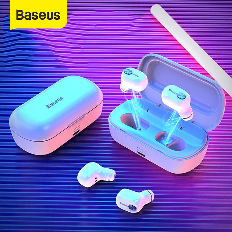 Baseus W01 TWS Bluetooth 5.0 Tai Nghe Không Dây Bluetooth Bass Không Dây Tai nghe nhét tai có Micro Cho Điện Thoại