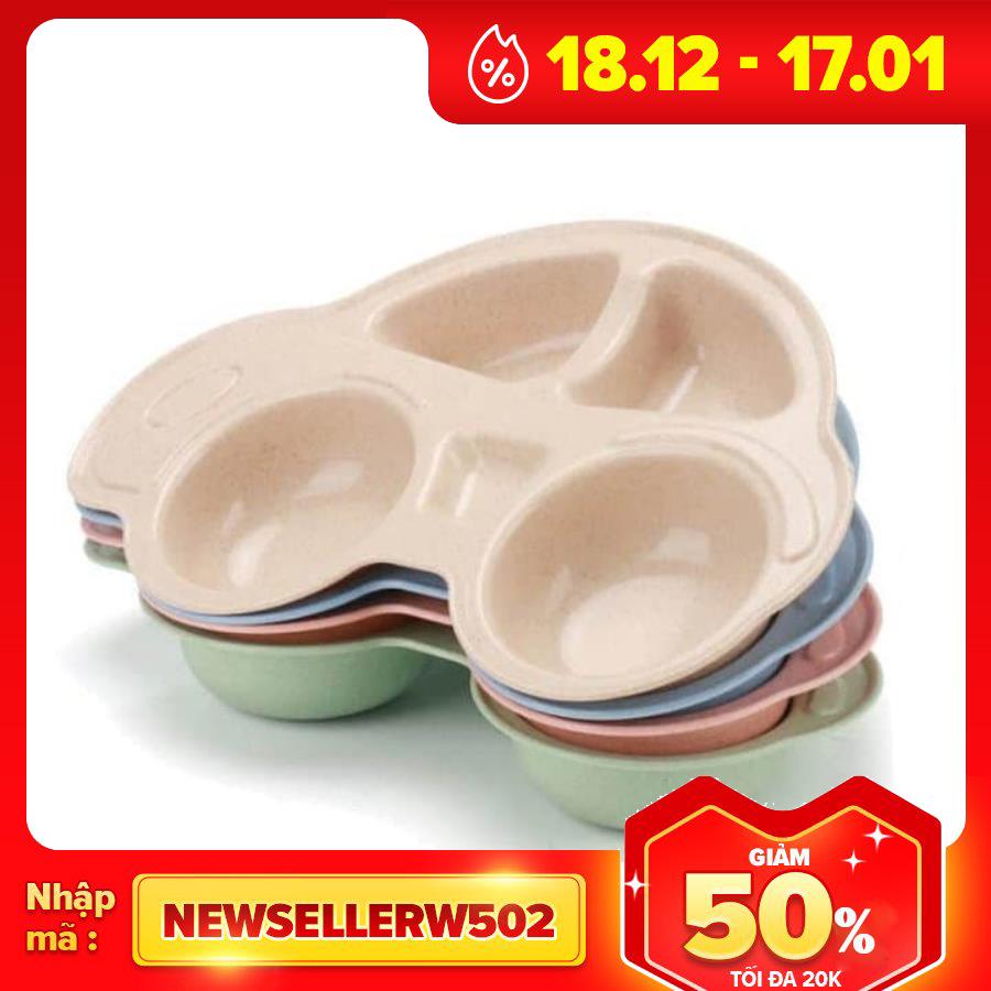 Bát ăn dặm lúa mạch chia ngăn nhiều kiểu dáng cho bé