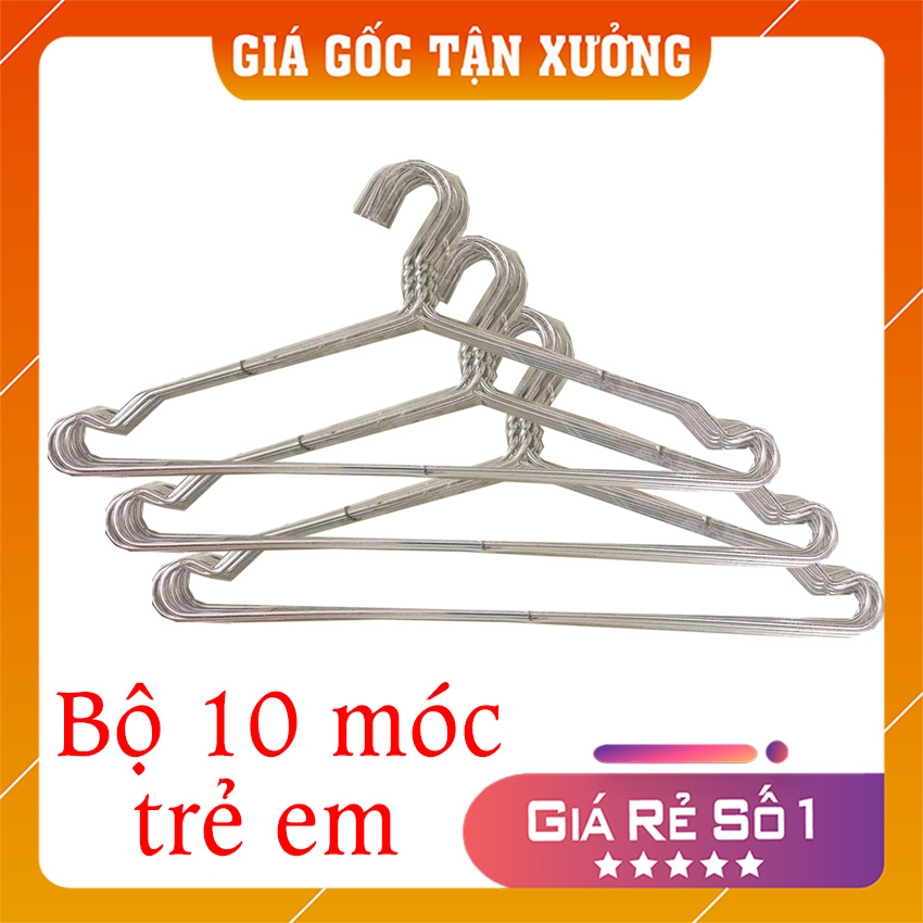 Bộ 10 móc nhôm treo quần áo cho trẻ em, giá rẻ, Hàng chất lượng cao - Nhà Của Bạn