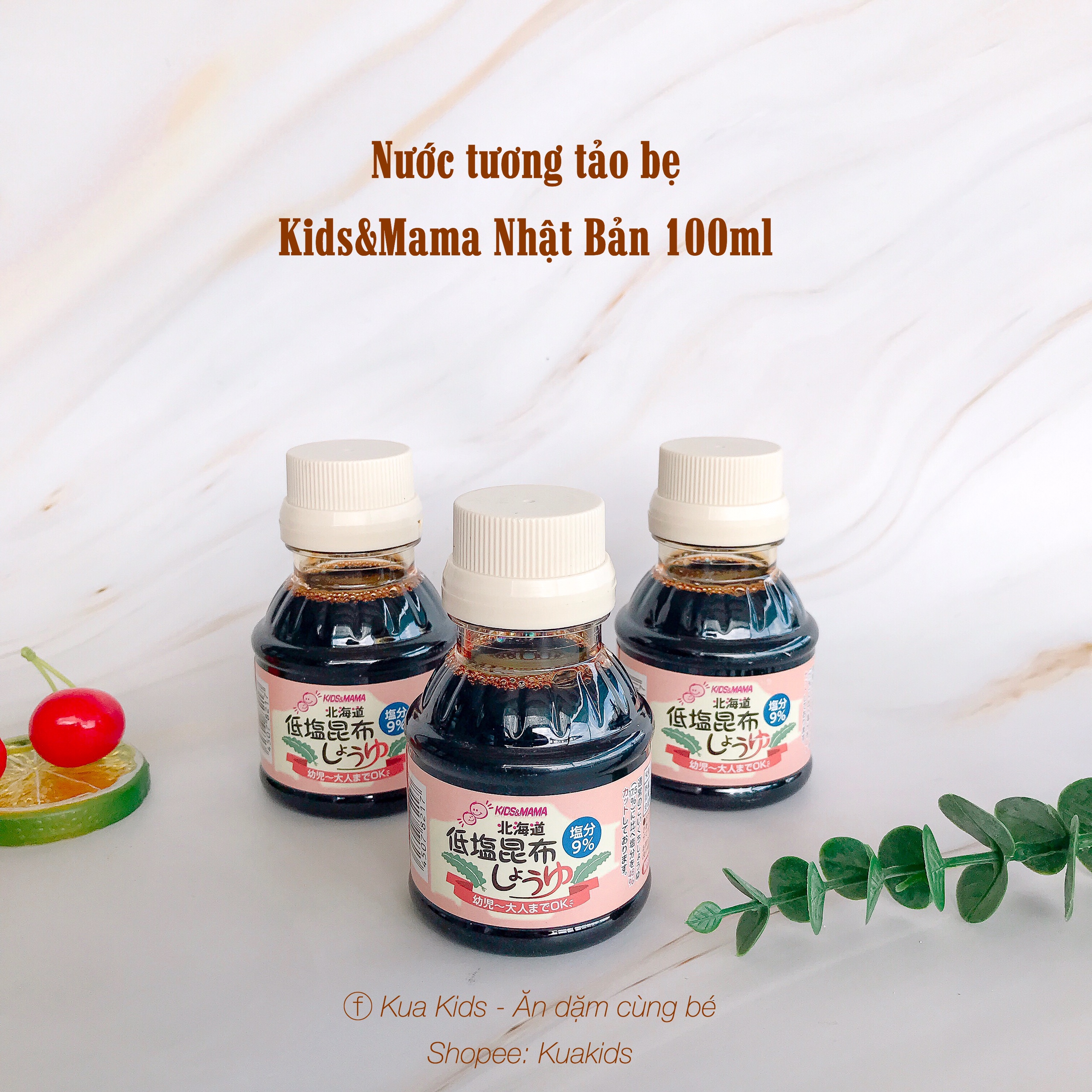 Nước Tương Tảo Bẹ Kids&Mama 100Ml Nhật Bản