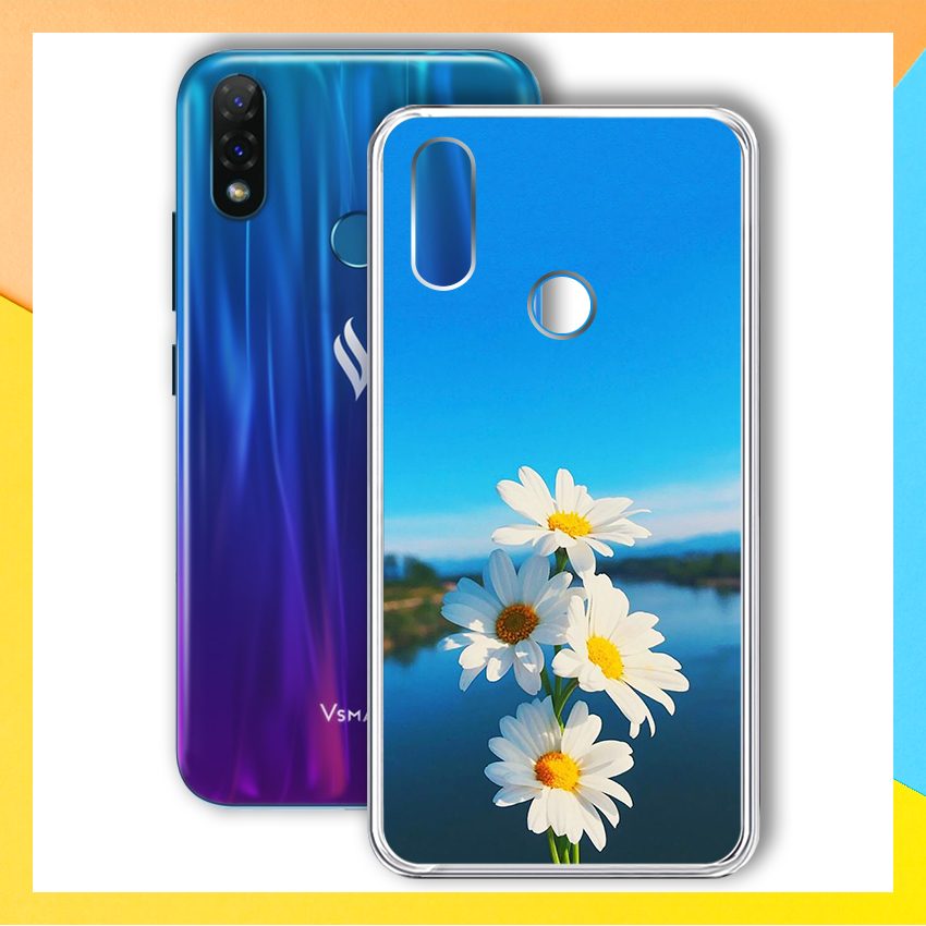[HCM]Ốp lưng họa tiết hoa cúc dễ thương cho Vsmart Joy 2 Plus - 01255 8041 CHM01 - Silicone Dẻo