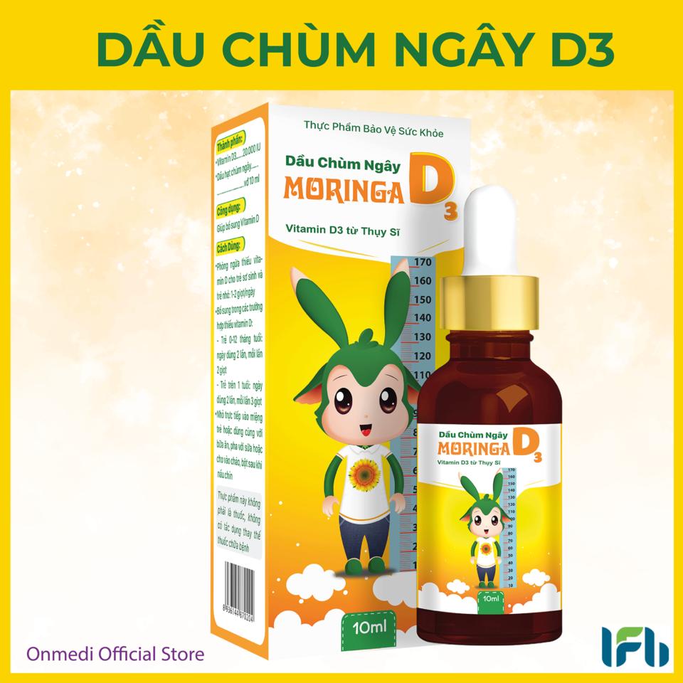 Dầu Moringa D3 - Sản Xuất Từ Thụy Sĩ Bổ Sung Vitamin D3 Giúp Bé Cao Cao