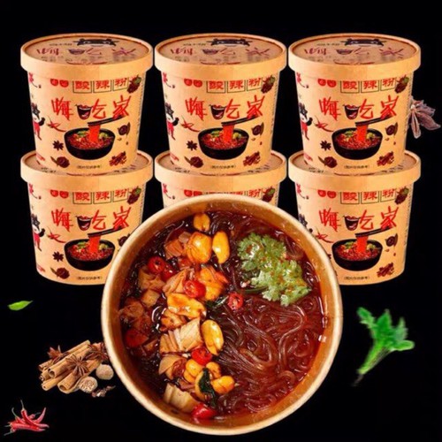 Thùng 6 hộp Miến chua cay Trùng Khánh 112g chua chua cay cay vị ngon tuyệt