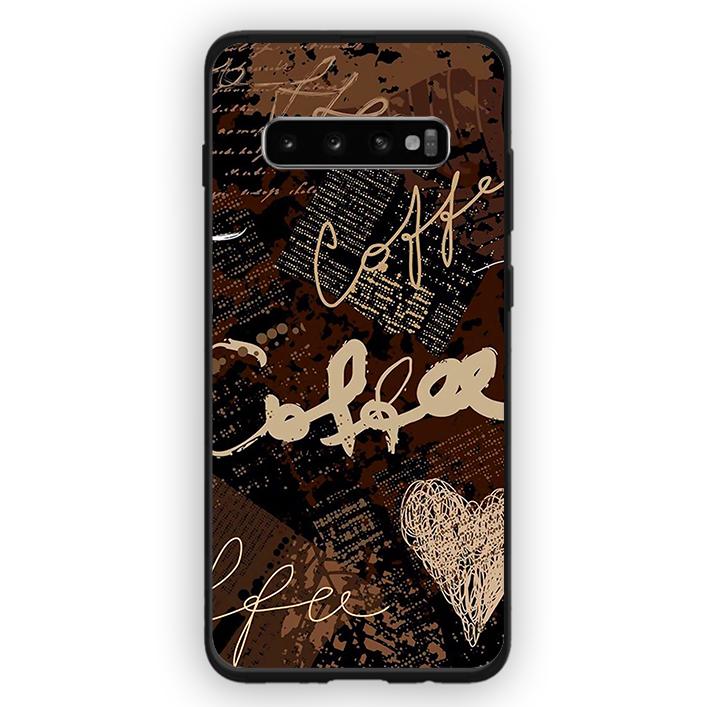 Ốp lưng samsung galaxy s10 plus - viền tpu dẻo - 02054 0073 coffee