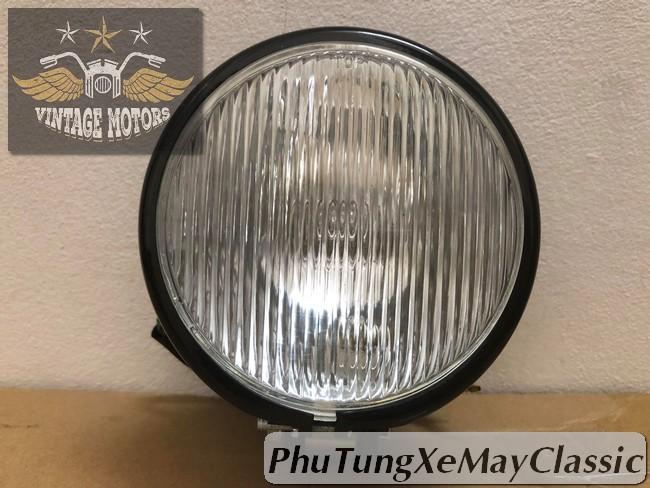 ĐÈN PHA XE MÁY ĐỘ CLASSIC - Đèn pha rebel phù hợp độ Harley Cafe Racer Tracker Chopper Bobber CG125 SU GN125 Win Honda Yamaha Suzuki