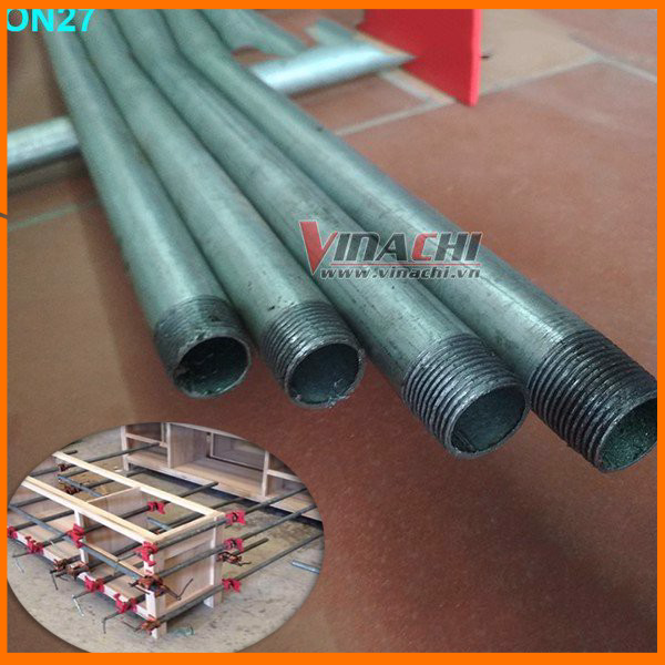 Ống Nước Tiện Ren Phi 27 - 1 MÉT - Ống Nước Phi 27, Ống Nước Sắt Giữ Gỗ