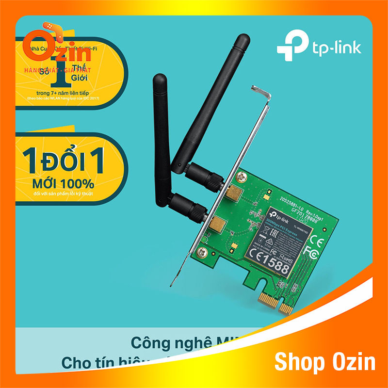 Card mạng thu wifi tp-link tl-wn881nd khe cắm pcie 2 râu