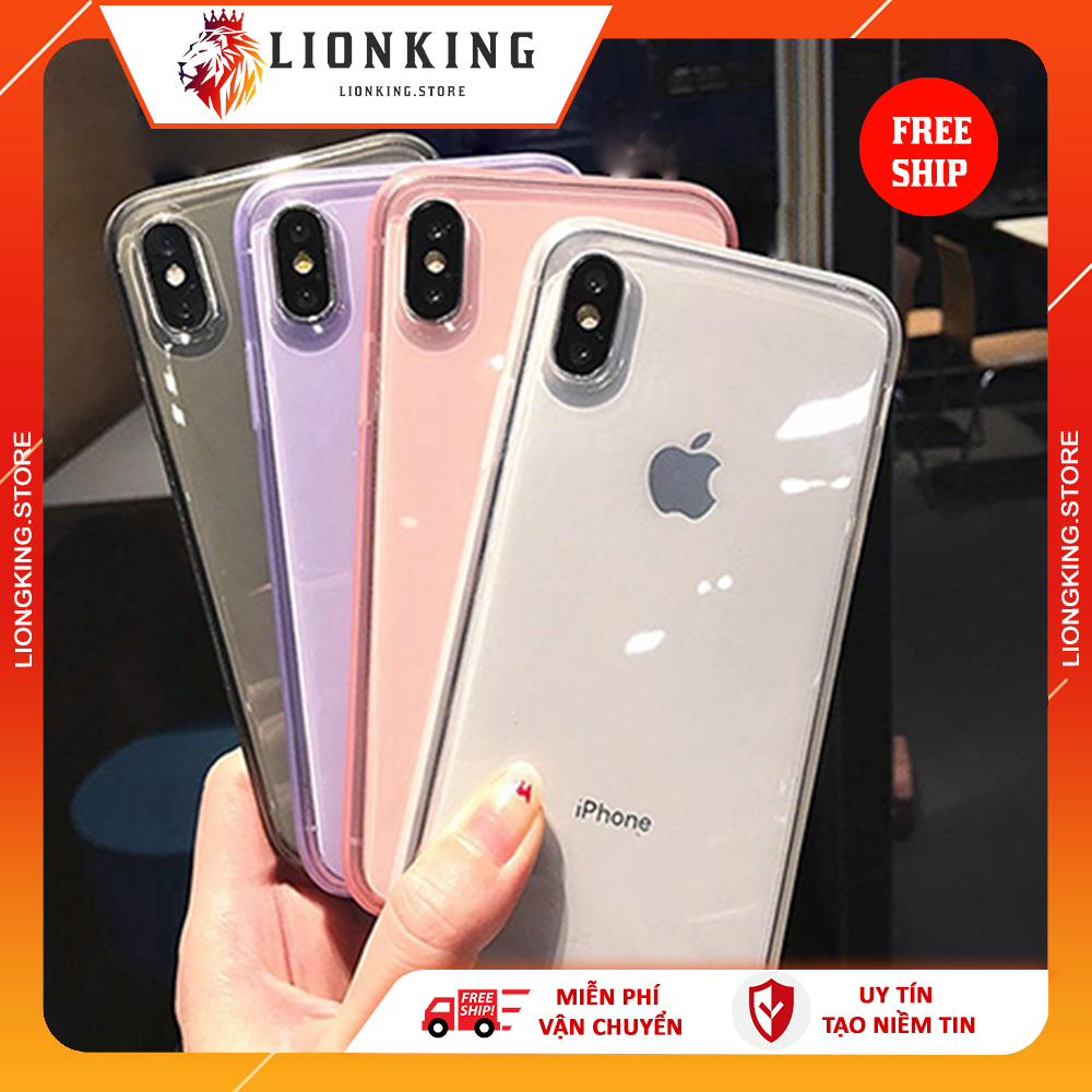 Ốp lưng màu pastel trong suốt cao cấp - ốp iphone