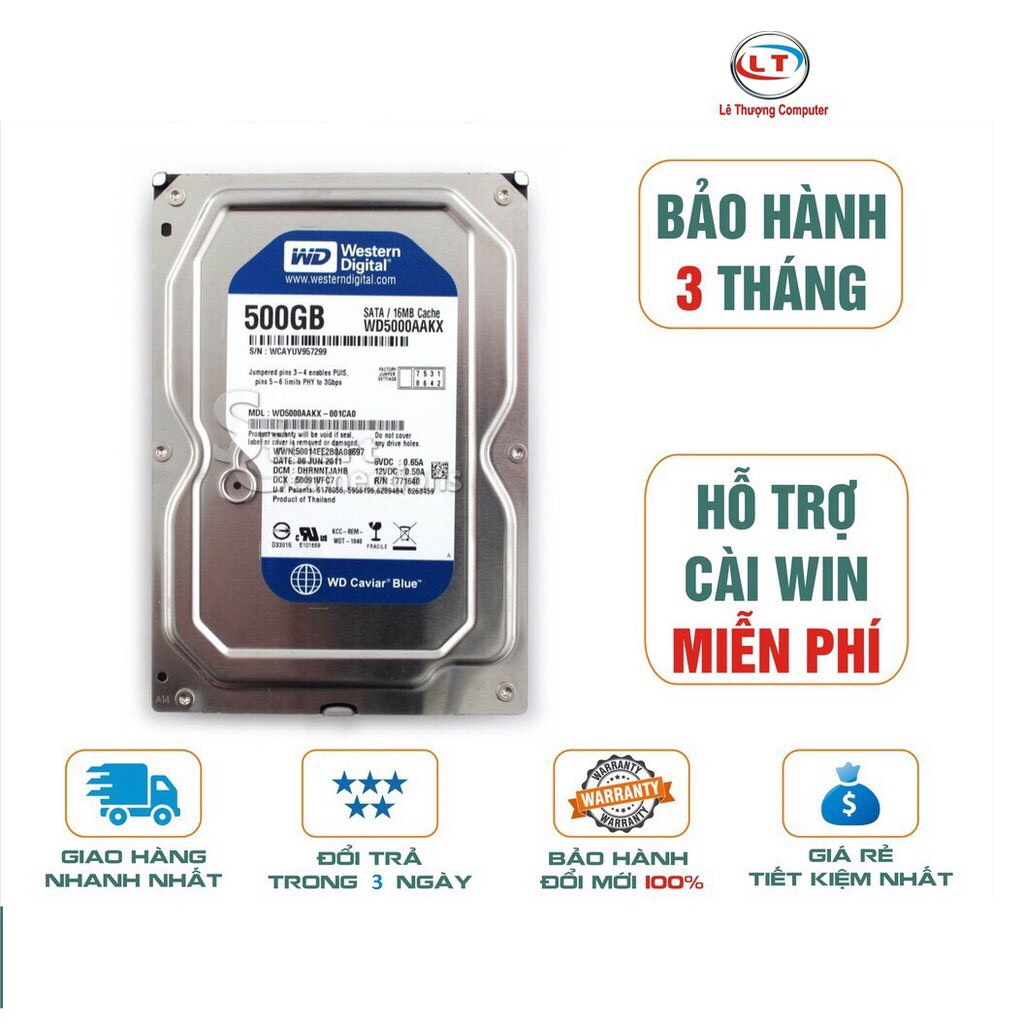 ổ cứng máy tính để bàn 80Gb - 500Gb Tốt bóc case PC sk 100%. TẶNG sata