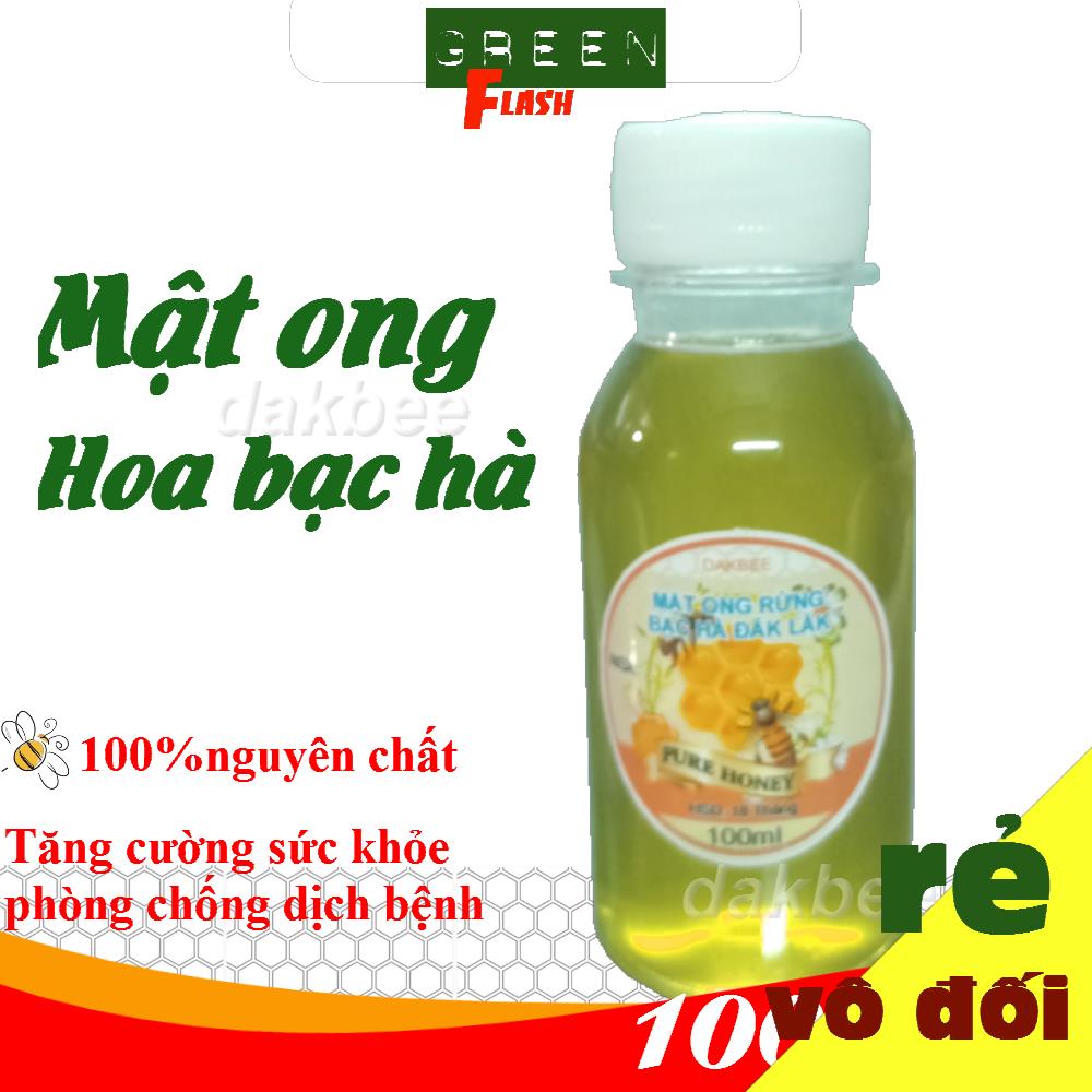 Mật ong rừng hoa bạc hà nguyên chất Daklak tăng cường sức khỏe - [100ml] - cam kết chất lượng, giá tận gốc - dakbee [greenflash]