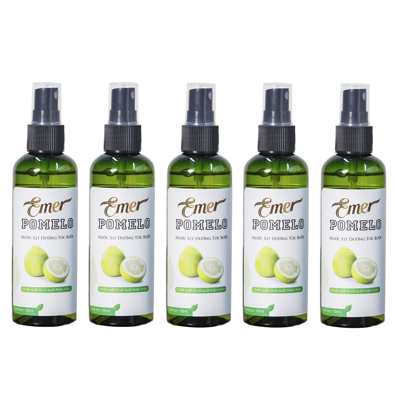 Bộ 5 chai xịt bưởi dưỡng tóc Pomelo giảm rụng tóc kích thích mọc tóc