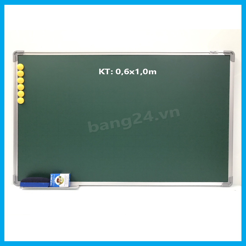 Bảng từ xanh viết phấn, kt: 0,6x1,0m