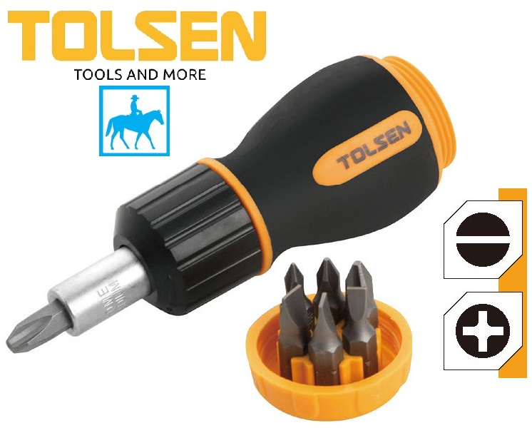 Bộ tua vít tự động đa năng 7 trong 1 ratchet driver tolsen 20033