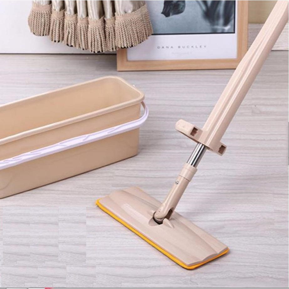 Chổi lau nhà tự vắt KHÔNG KÈM THÙNG - Cây Lau Nhà Thông Minh 360 Độ, Chổi Lau Nhà Tự Vắt Spin Mop Cao Cấp - Thiết Kế Tự Vắt Không Làm Bẩn Tay, Chất Liệu Nhựa ABS, Thép Không Gỉ Chắc Chắn - More2love