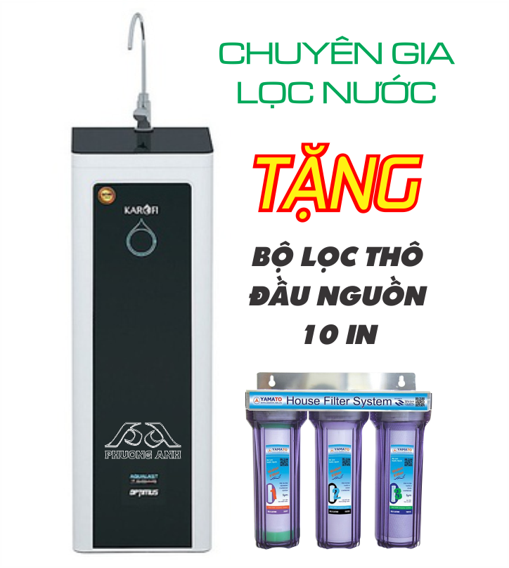 Máy lọc nước ro karofi n7ro 7 lõi - tặng bộ lọc thô đầu nguồn
