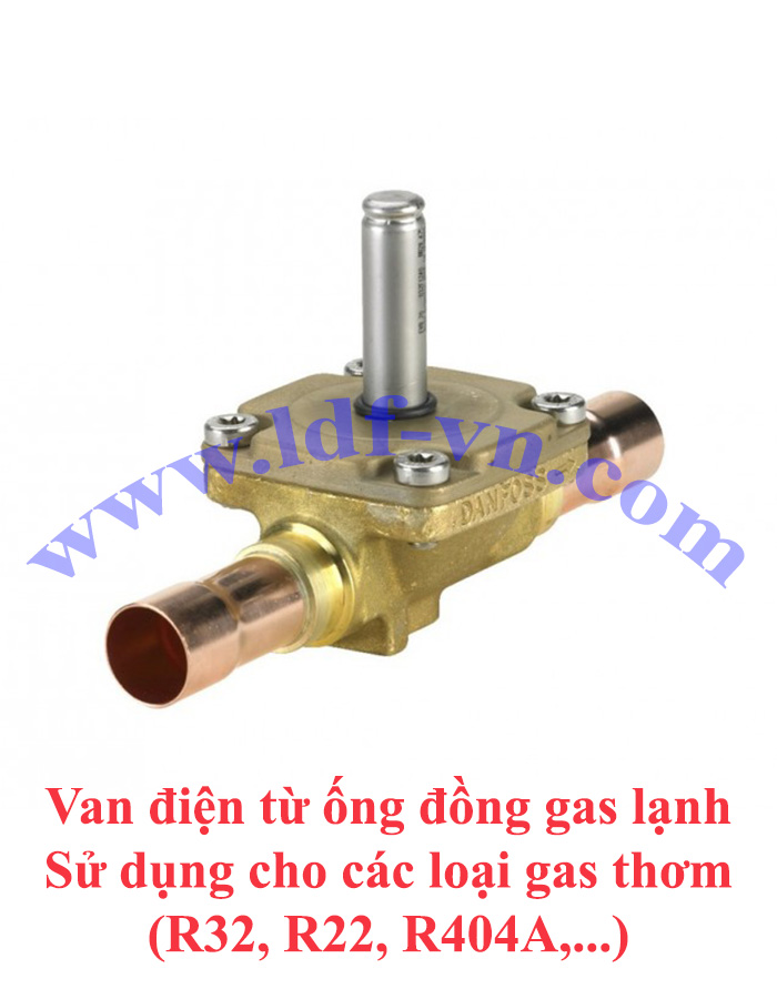 [HCM]Van điện từ gas lạnh ống đồng 10mm Danfoss loại EVR 3