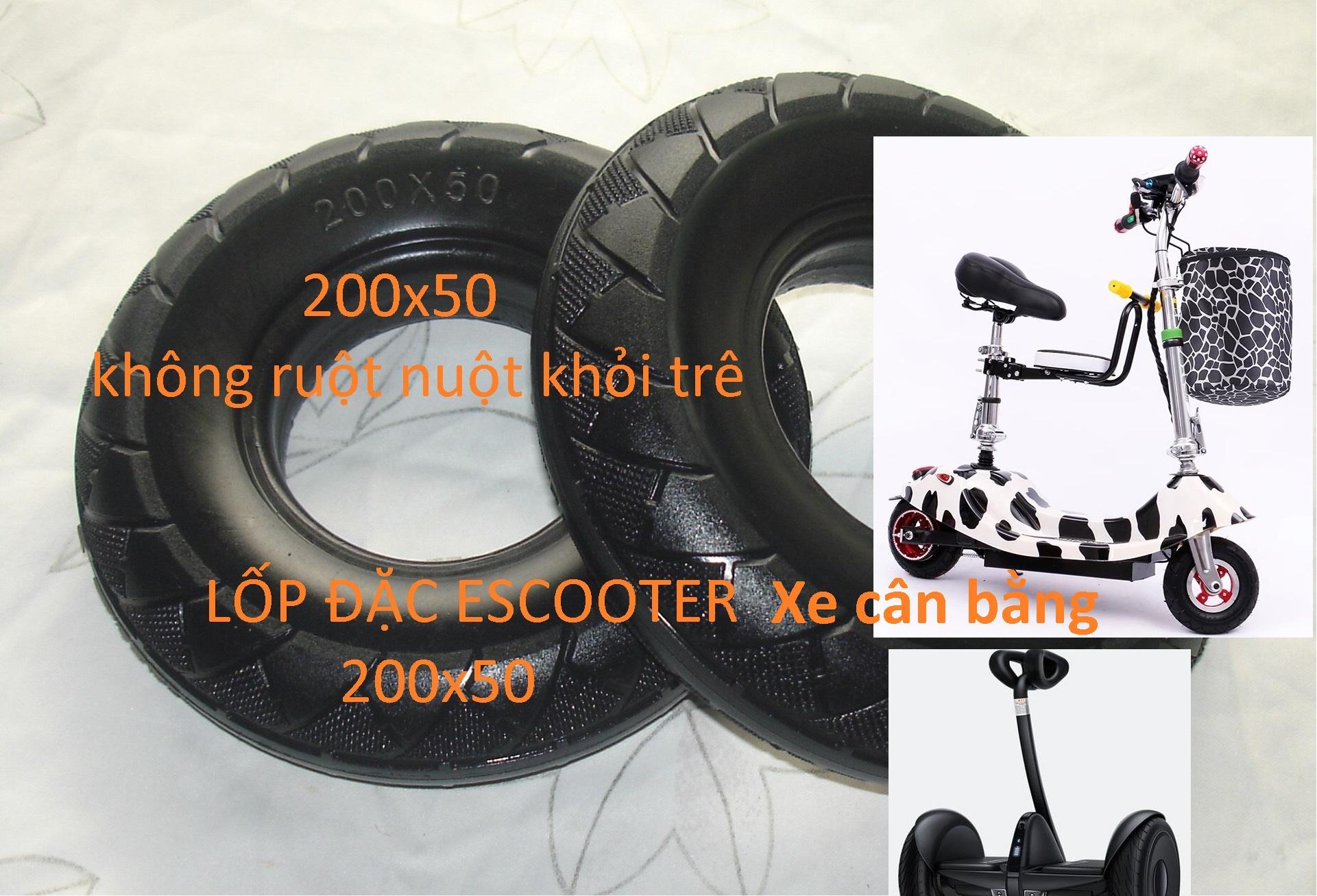 Lốp đặc không săm xe điện escooter 200x50