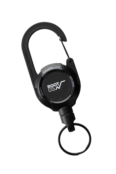 Móc khóa 🛡 [CHÍNH HÃNG NHẬT BẢN] 🛡 ROOT CO. Khóa Gravity Mag Reel 360 - Màu Black - móc khóa đa năng