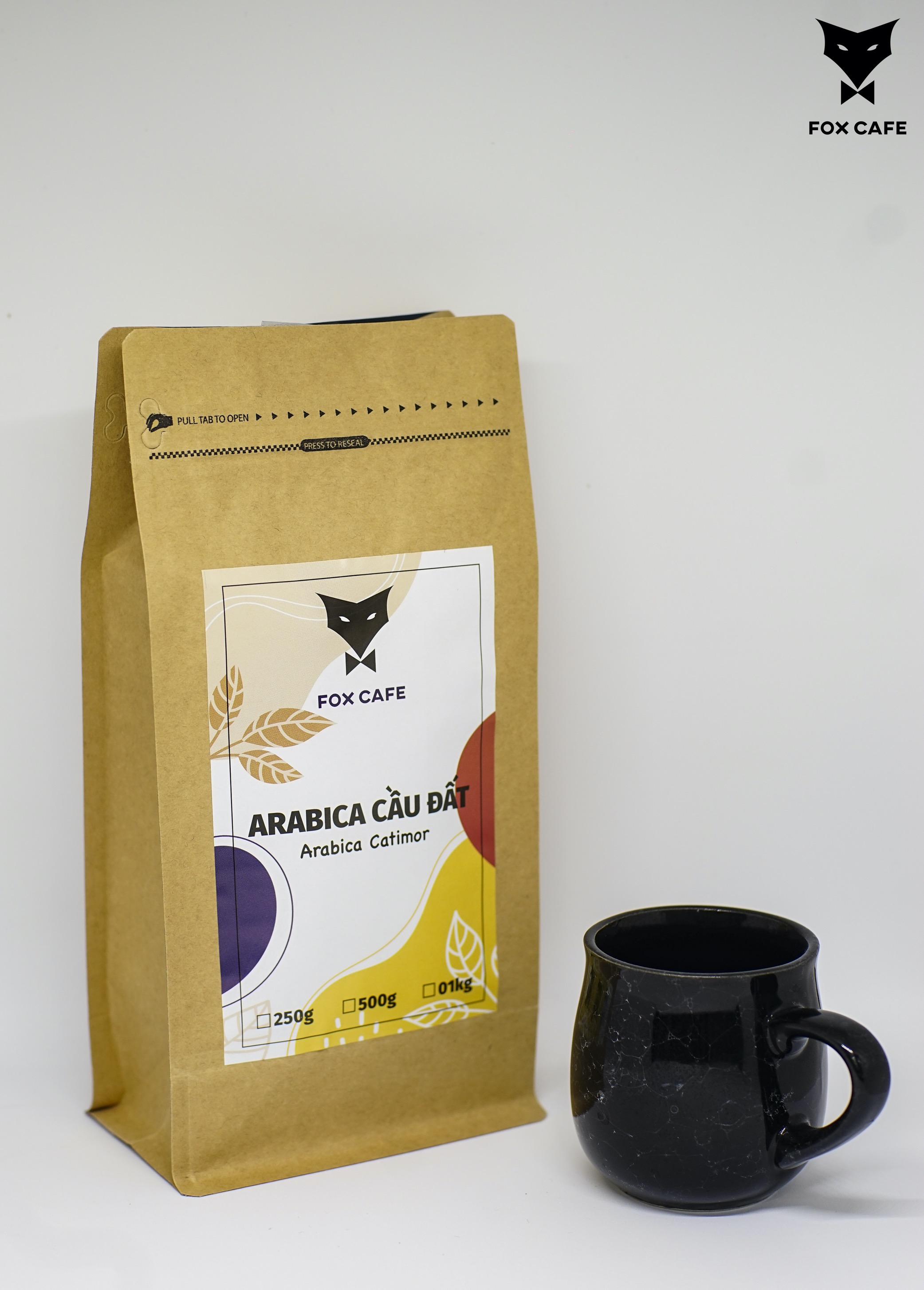 [HCM][CÀ PHÊ ĐẶC SẢN] Cafe ARABICA CẦU ĐẤT CATIMOR rang MỘC 500 gram nguyên hạt - Không pha trộn không tẩm ướp - Pha máy và pha phin