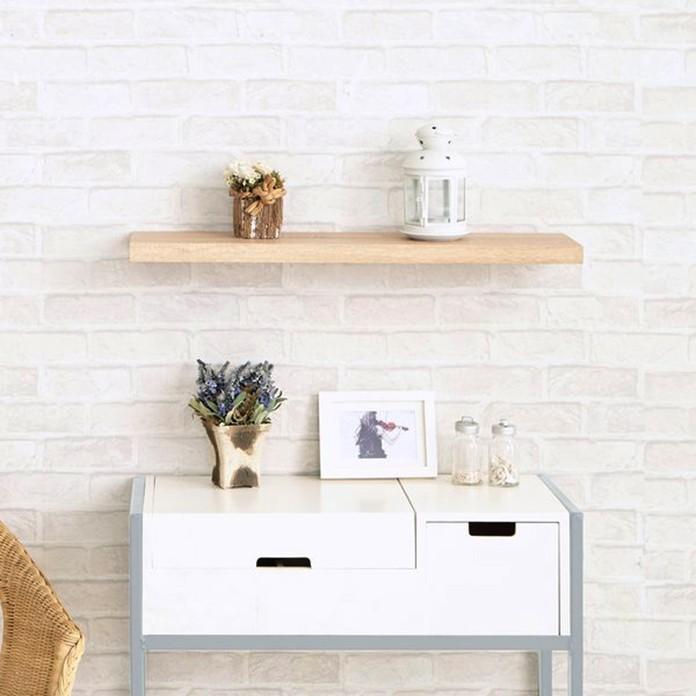 Kệ gỗ thông tự nhiên - kệ trang trí treo tường