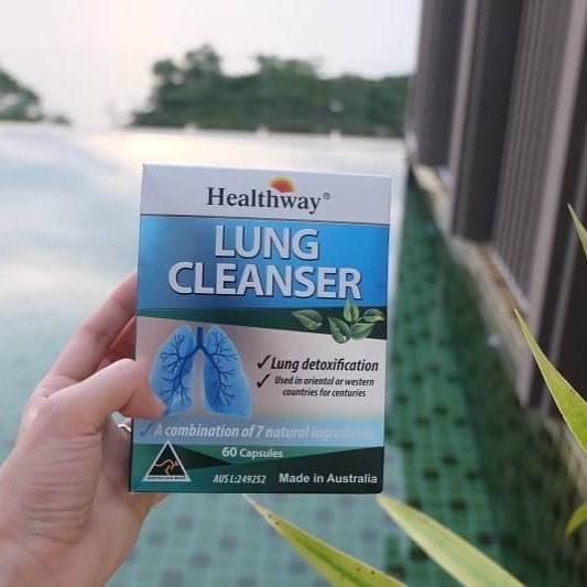 Viên uống thải độc phổi HEALTHWAY LUNG CLEANSER hộp 60 viên nhập khẩu Úc