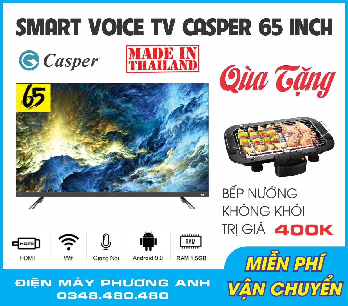 Tivi 4k casper 65 inch smart voice 65ug6000 + nhiều quà tặng lựa chọn