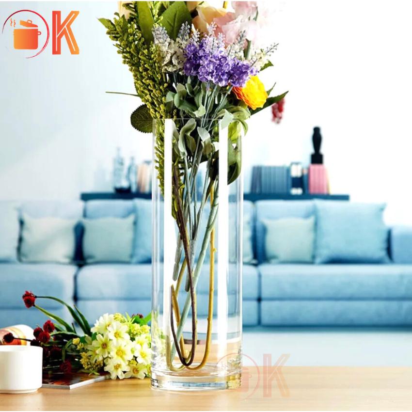 [HCM]BÌNH HOA THỦY TINH TRỤ TRÒN - BÌNH BÔNG LỌ HOA THỦY TINH TRANG TRÍ Cao 30cm TP-T070-30