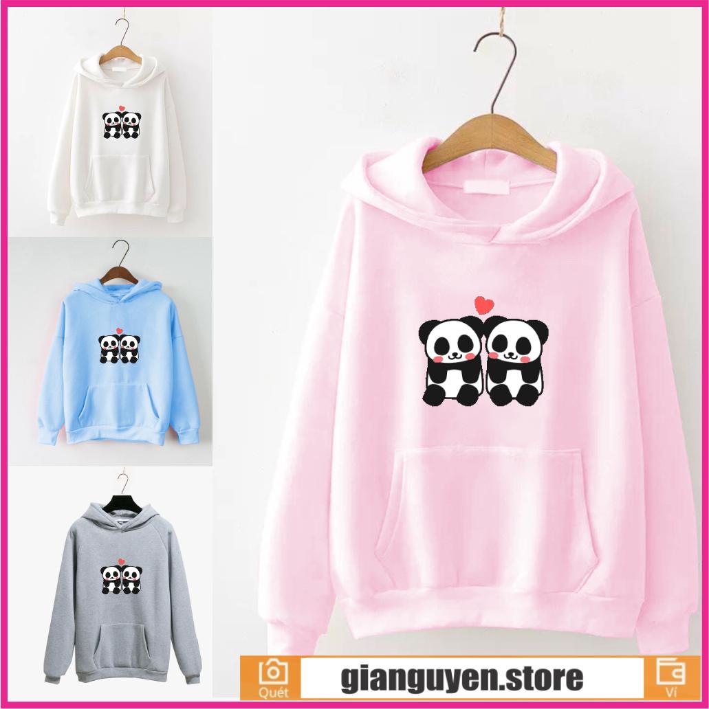 Áo Khoác Cặp Dạng Áo Hoodie Cổ Trồng In Hình Kute Phù Hợp Mặc Nhà Giữ Ấm, Chống Nắng Nam Nữ Đều Mặc Đẹp