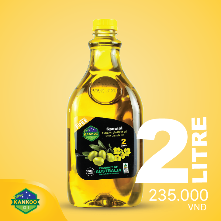 Dầu Oliu hạt cải chiên xào Kankoo 2 lit