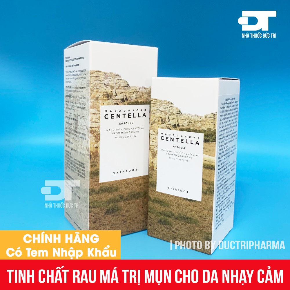 Tinh Chất Ngừa Mụn rau má cho da nhạy cảm Skin1004 Madagascar Centella Asiatica Ampoule