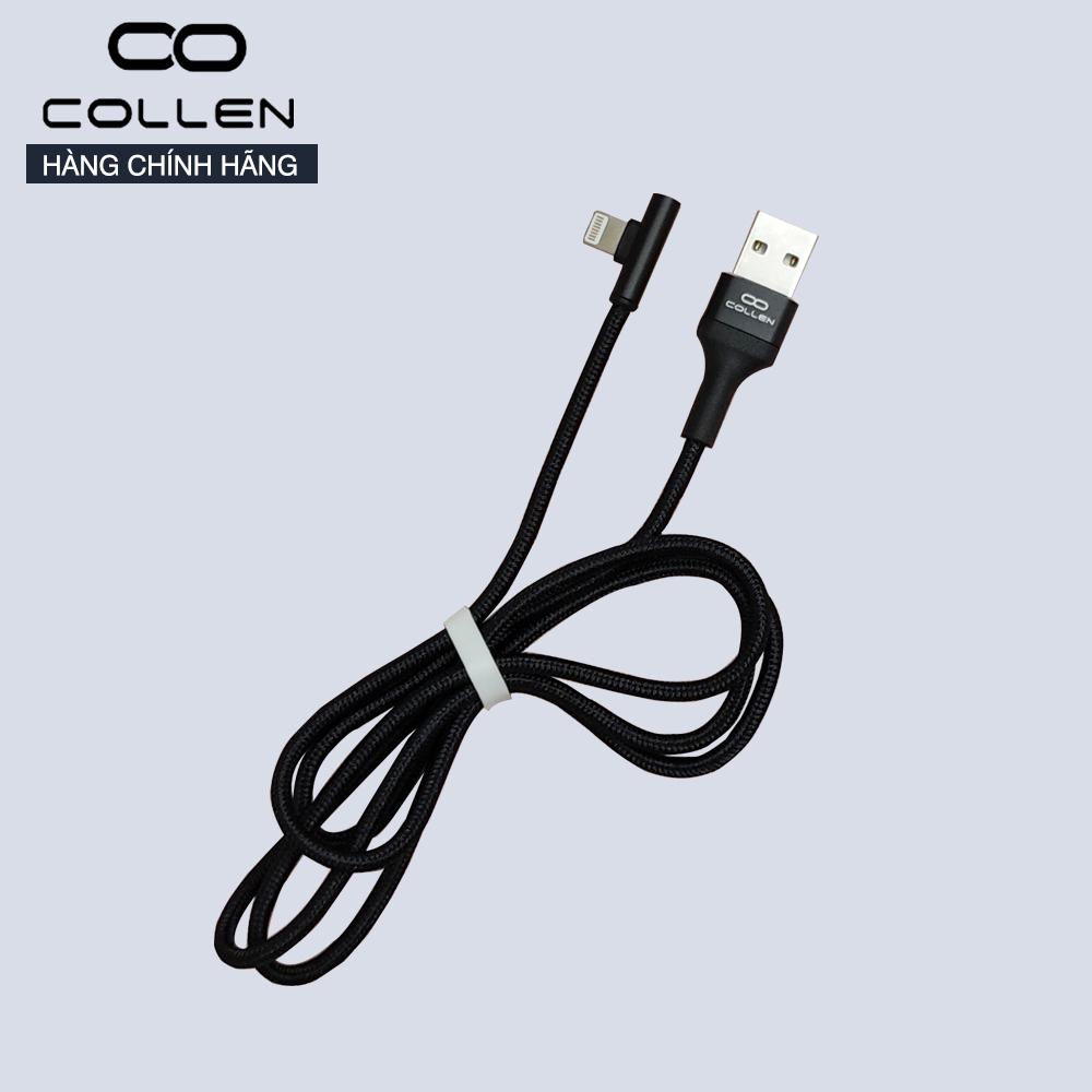 Cáp sạc iPhone đầu ngang - Collen - sạc nhanh - chống đứt - Led hiển thị