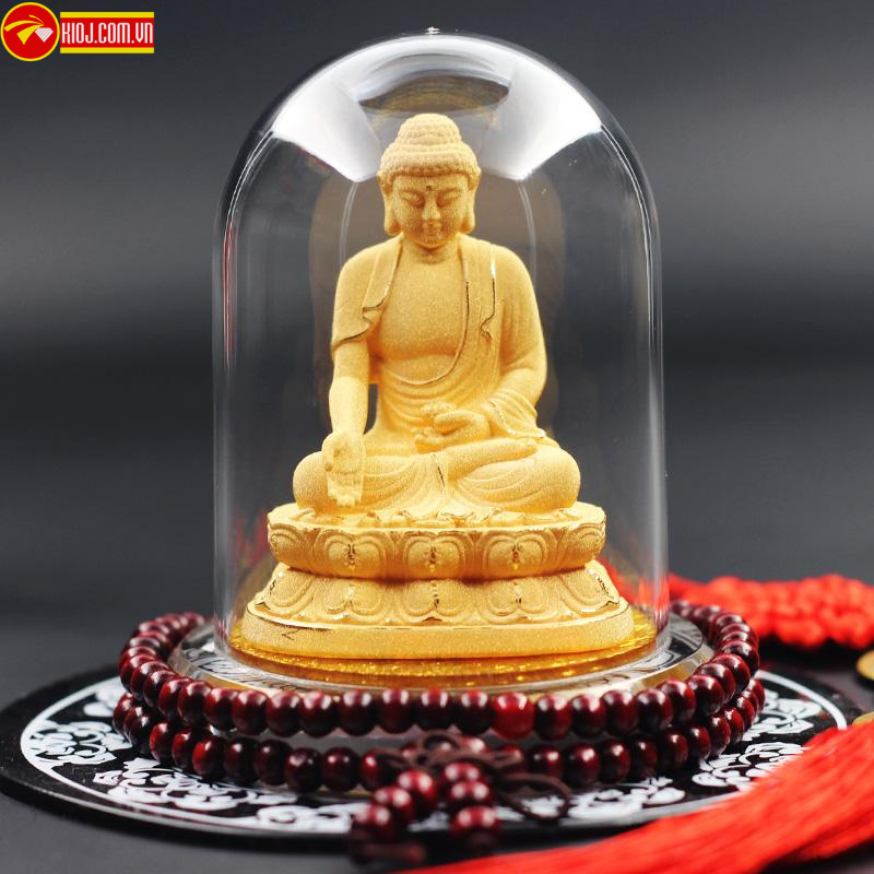 Tượng Phật Bản Mệnh Phật A Di Đà Phủ Cát Vàng 24K - KIOJ