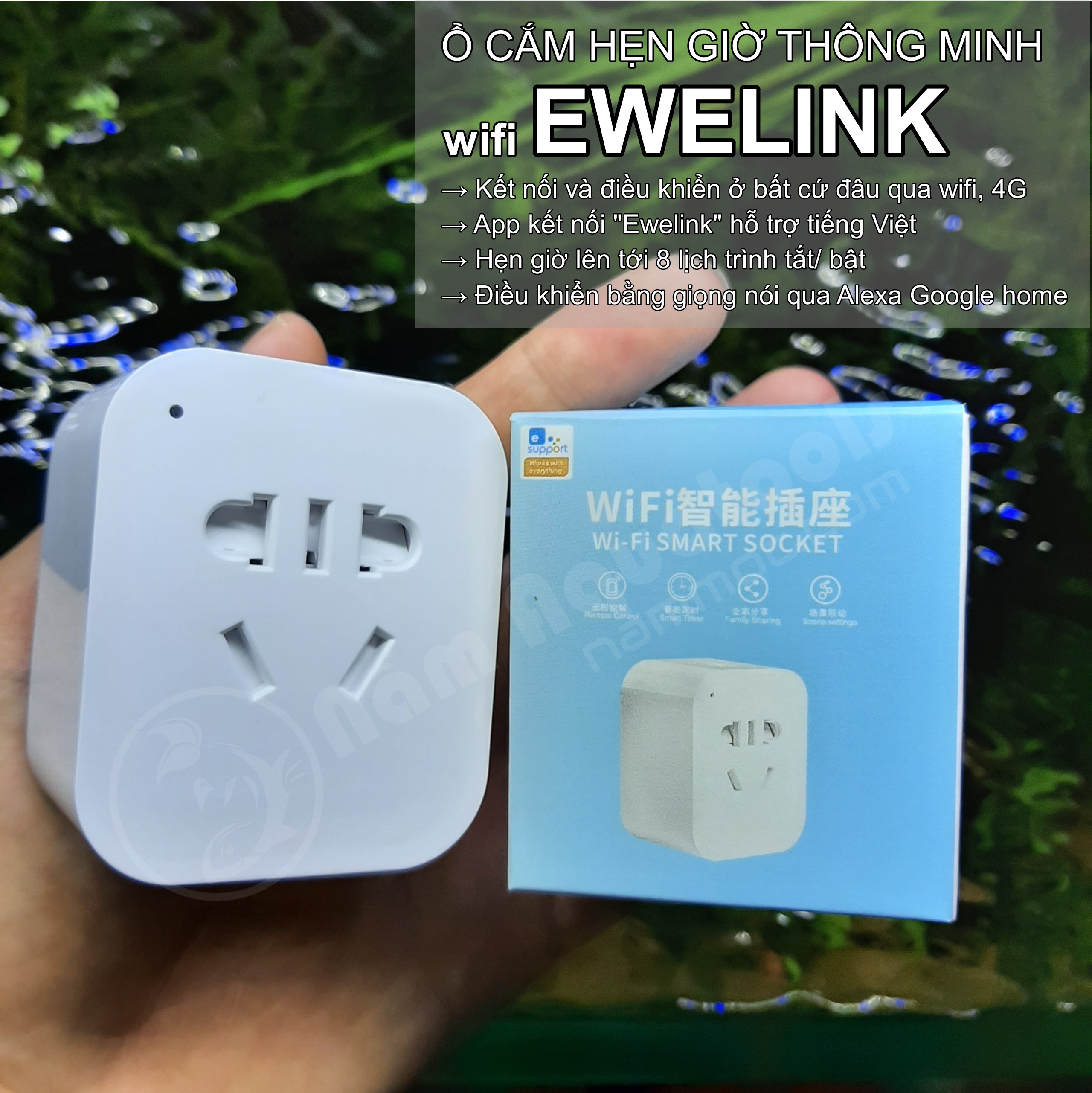 Ổ cắm hẹn giờ thông minh Ewelink | hẹn giờ-điều khiển mọi nơi thông qua wifi 3g 4g, cam kết hàng đúng mô tả, chất lượng đảm bảo an toàn đến sức khỏe người sử dụng, đa dạng mẫu mã