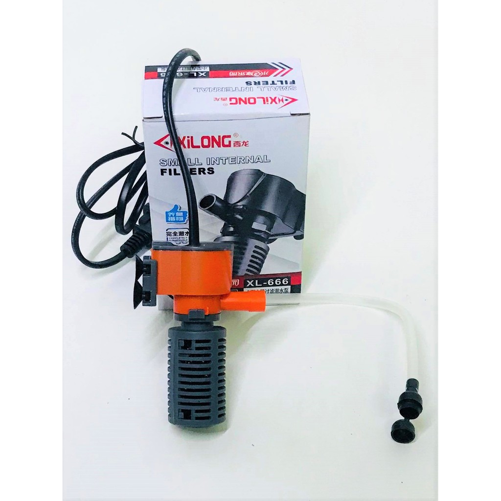 RBS Máy lọc bể cá hiệu Xilong 666 - dành cho bể cỡ nhỏ 20-40cm