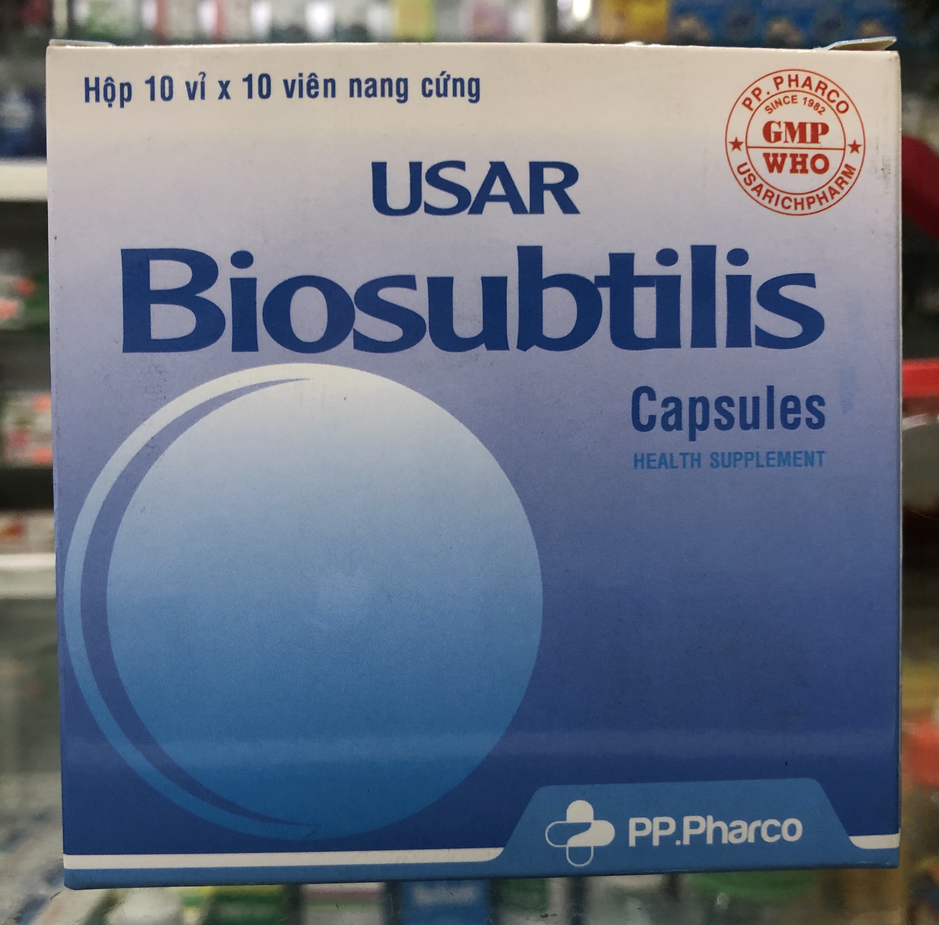Usar Biosubtilis - 100 viên - cân bằng hệ vi sinh đường ruột giảm triệu chứng rối loạn tiêu hoá tiêu chảy khó tiêu