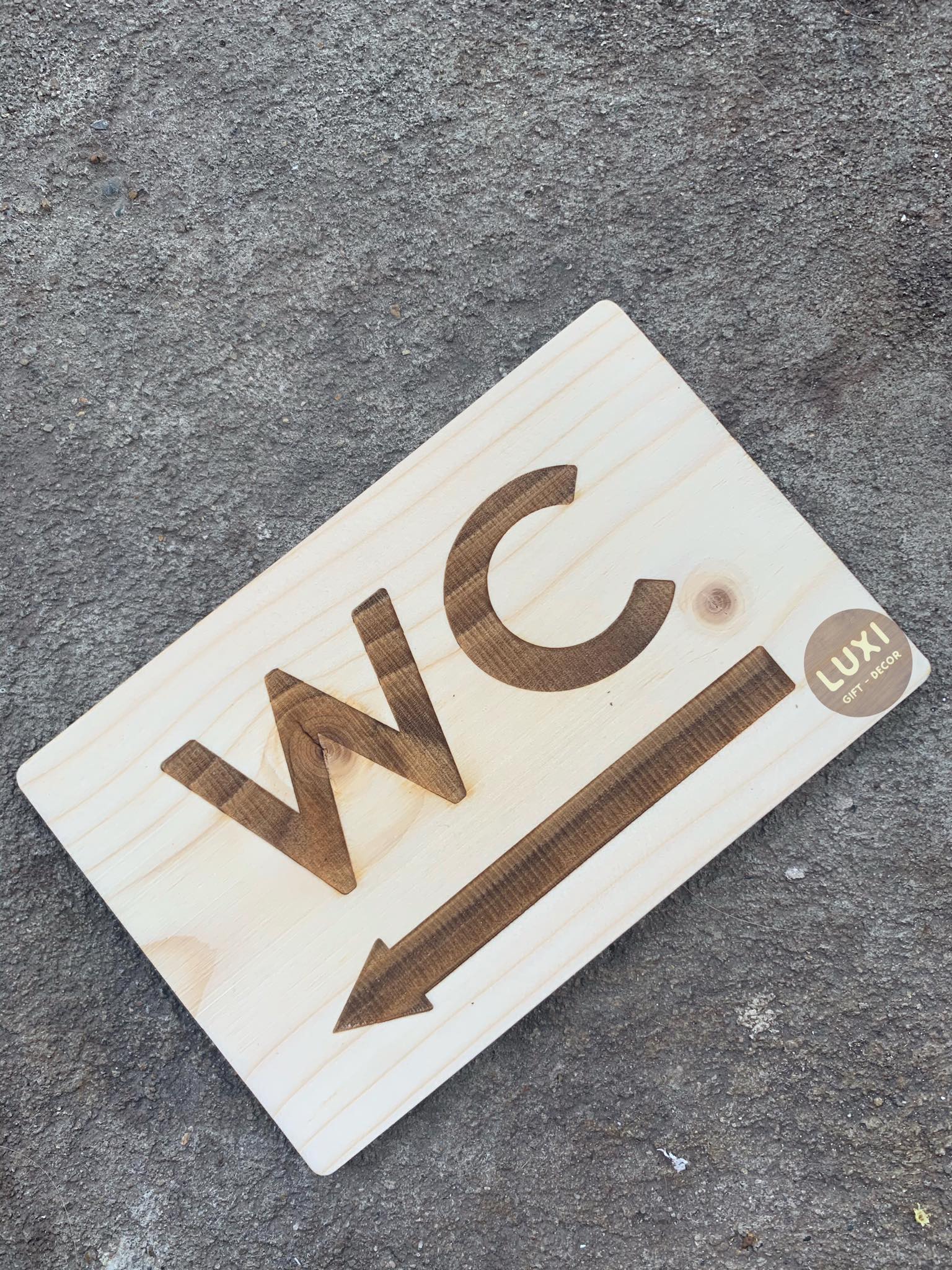 Bảng gỗ WC 1 mặt 16 - LUXI decor