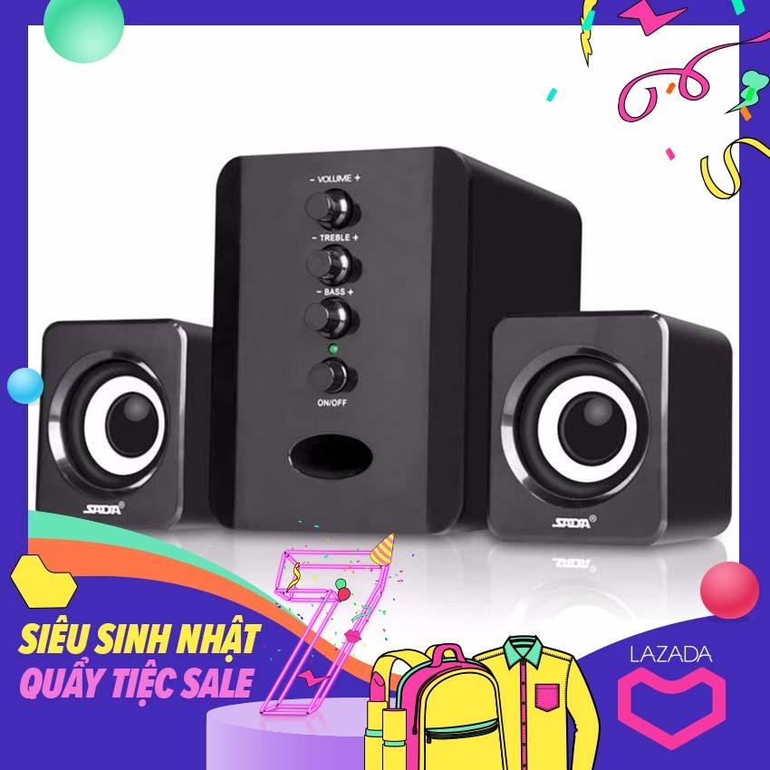 Loa vi tính cho Máy tính, Laptop, Loa Vi Tính Sada D202 Thiết Kế Nhỏ Gọn Âm Bass Trầm Ấm Bật To Không Rè. Mua Ngay HÔM NAY Tiết Kiệm Đến 50%