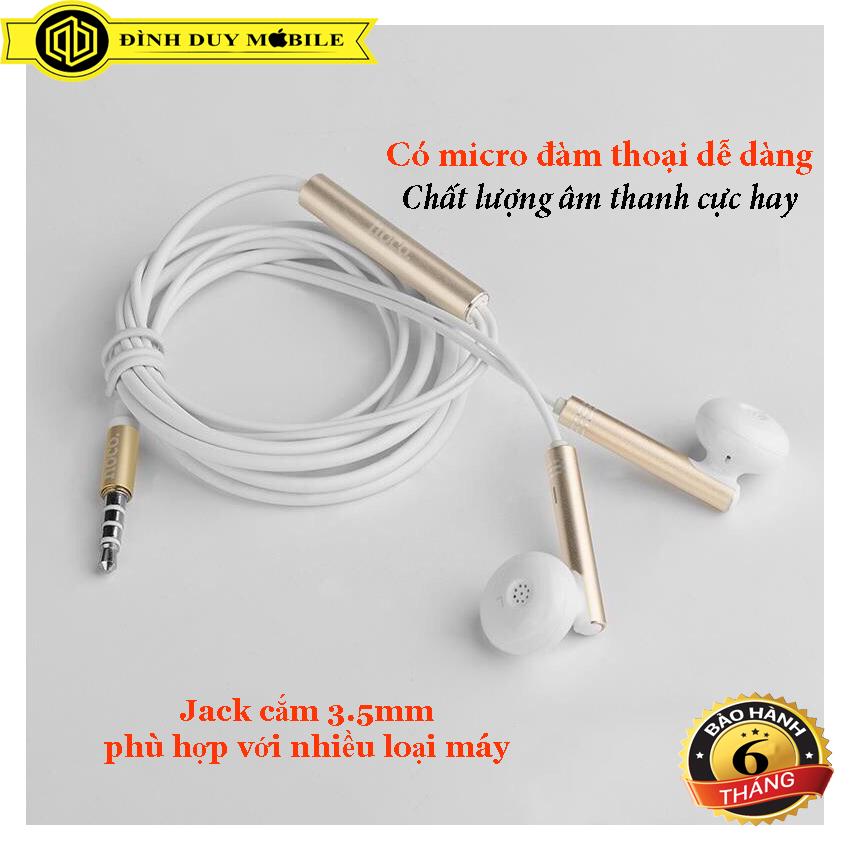 Tai nghe nhét tai Hoco M26 - Tặng kèm 5 dây cuốn sạc - Âm thanh cực hay , tai nghe có dây, tai nghe có micro,tai nghe hay .