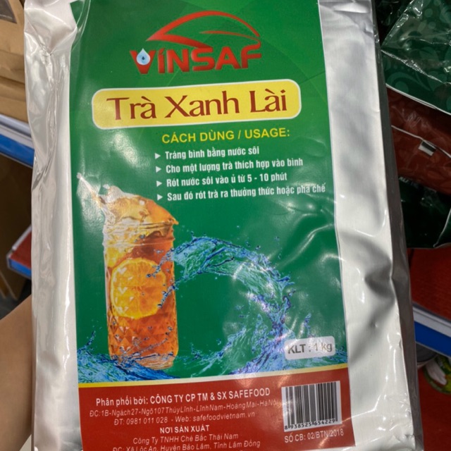 Lục trà lài vinsaf 1kg pha trà chanh trà sữa